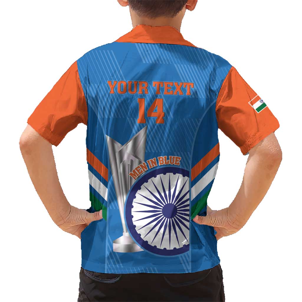 Custom India Cricket Hawaiian Shirt 2nd Champions World Cup Men In Blue - Vibe Hoodie Shop