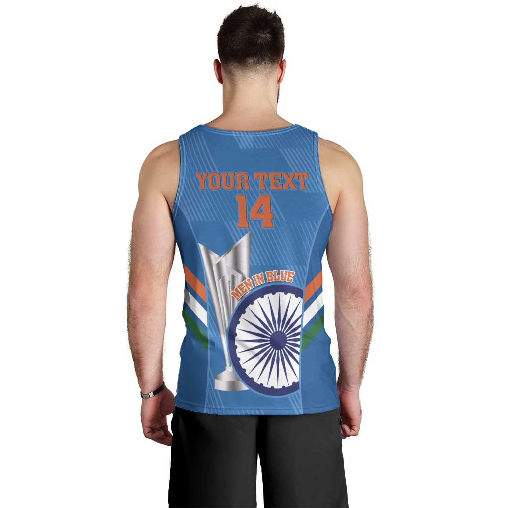 Custom India Cricket Men Tank Top 2nd Champions World Cup Men In Blue - Vibe Hoodie Shop