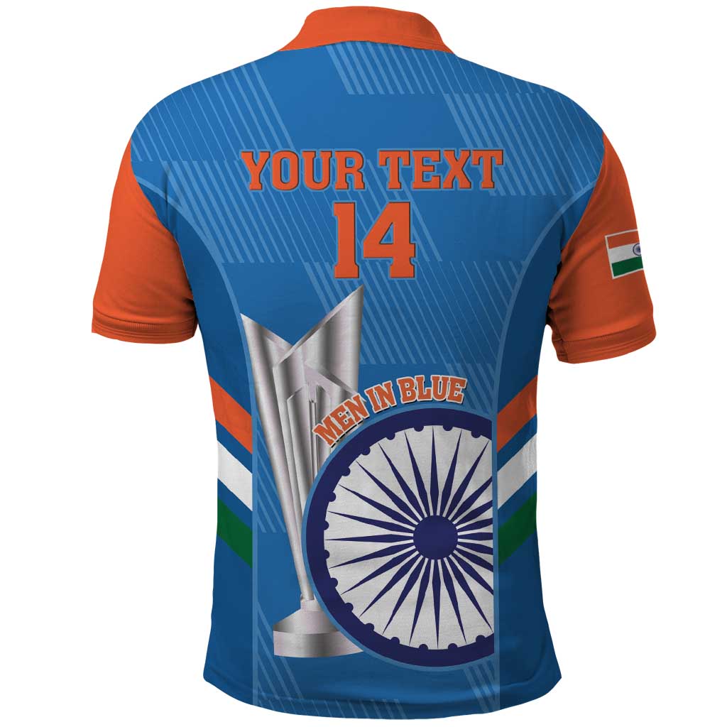 Custom India Cricket Polo Shirt 2nd Champions World Cup Men In Blue - Vibe Hoodie Shop