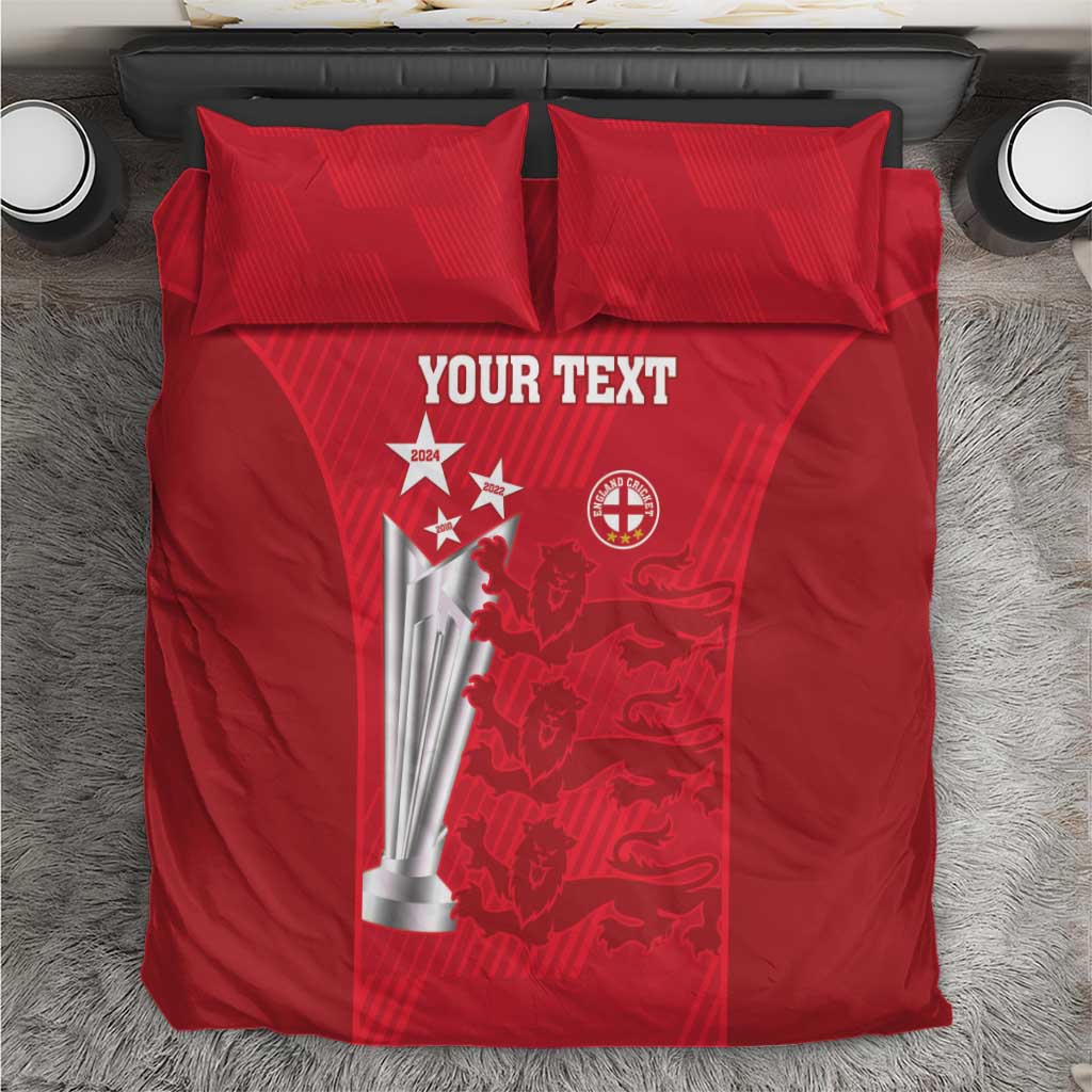 Custom England Cricket Bedding Set 3rd Champions World Cup Proud - Vibe Hoodie Shop