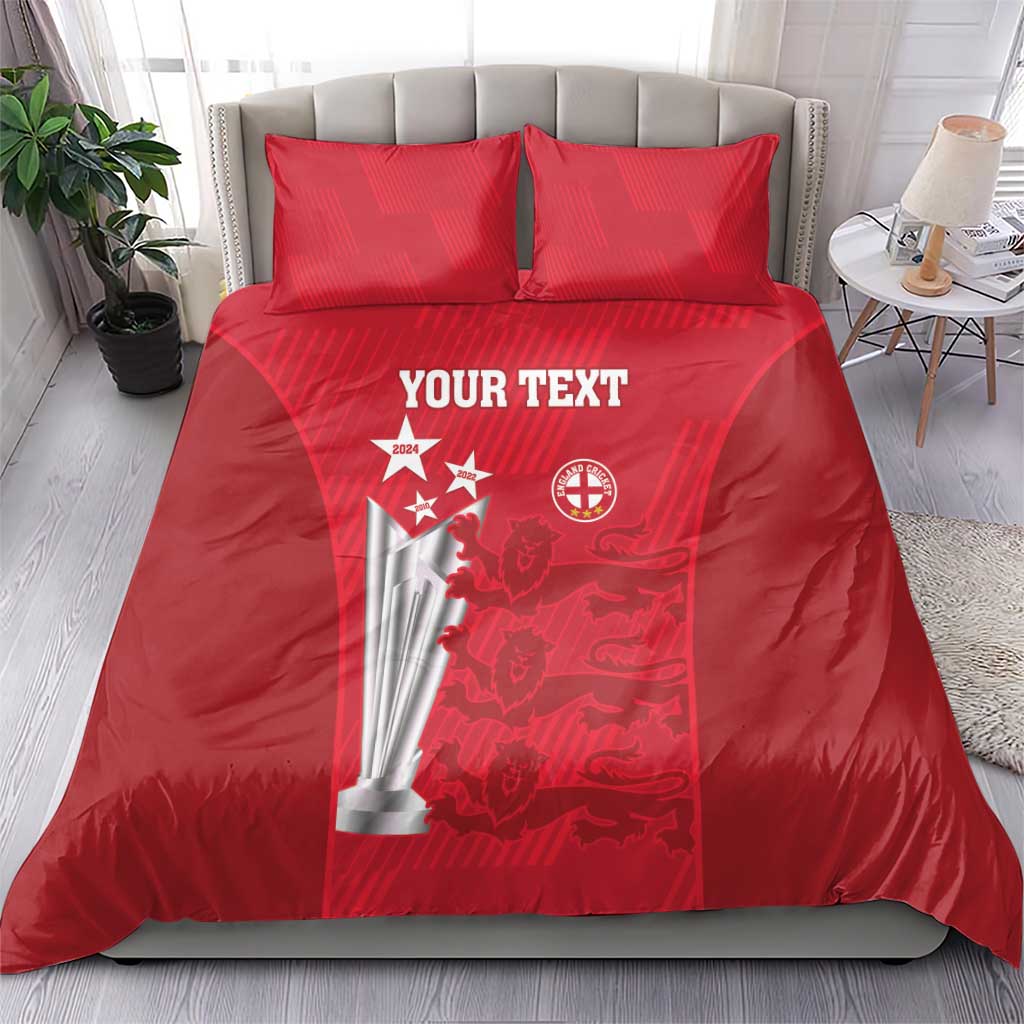 Custom England Cricket Bedding Set 3rd Champions World Cup Proud - Vibe Hoodie Shop