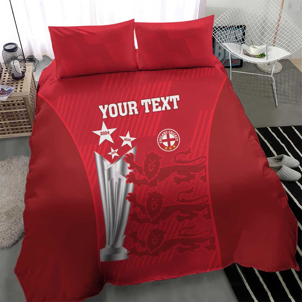 Custom England Cricket Bedding Set 3rd Champions World Cup Proud - Vibe Hoodie Shop