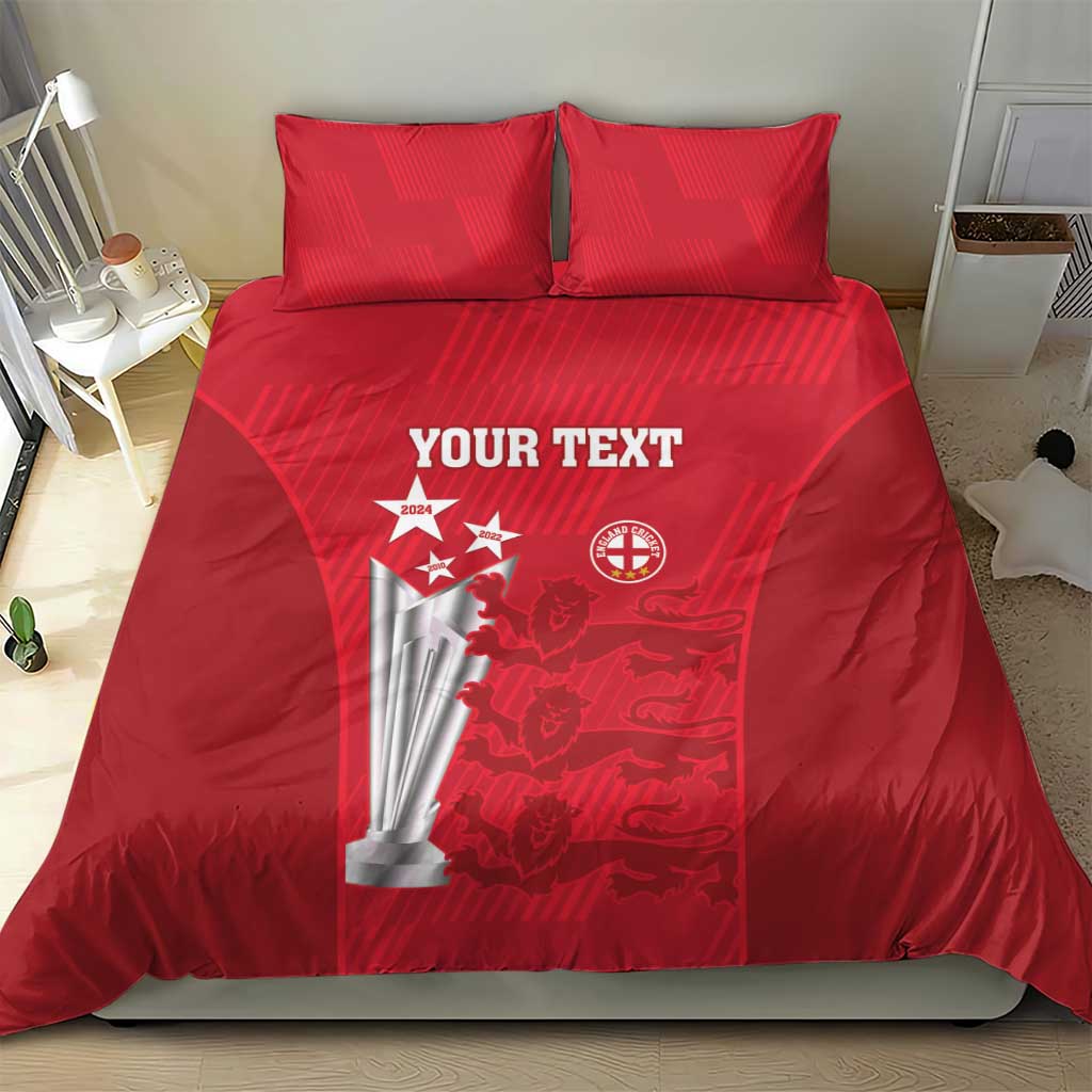Custom England Cricket Bedding Set 3rd Champions World Cup Proud - Vibe Hoodie Shop