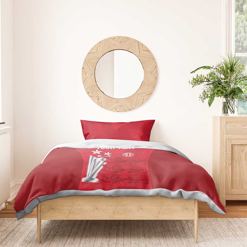 Custom England Cricket Bedding Set 3rd Champions World Cup Proud - Vibe Hoodie Shop