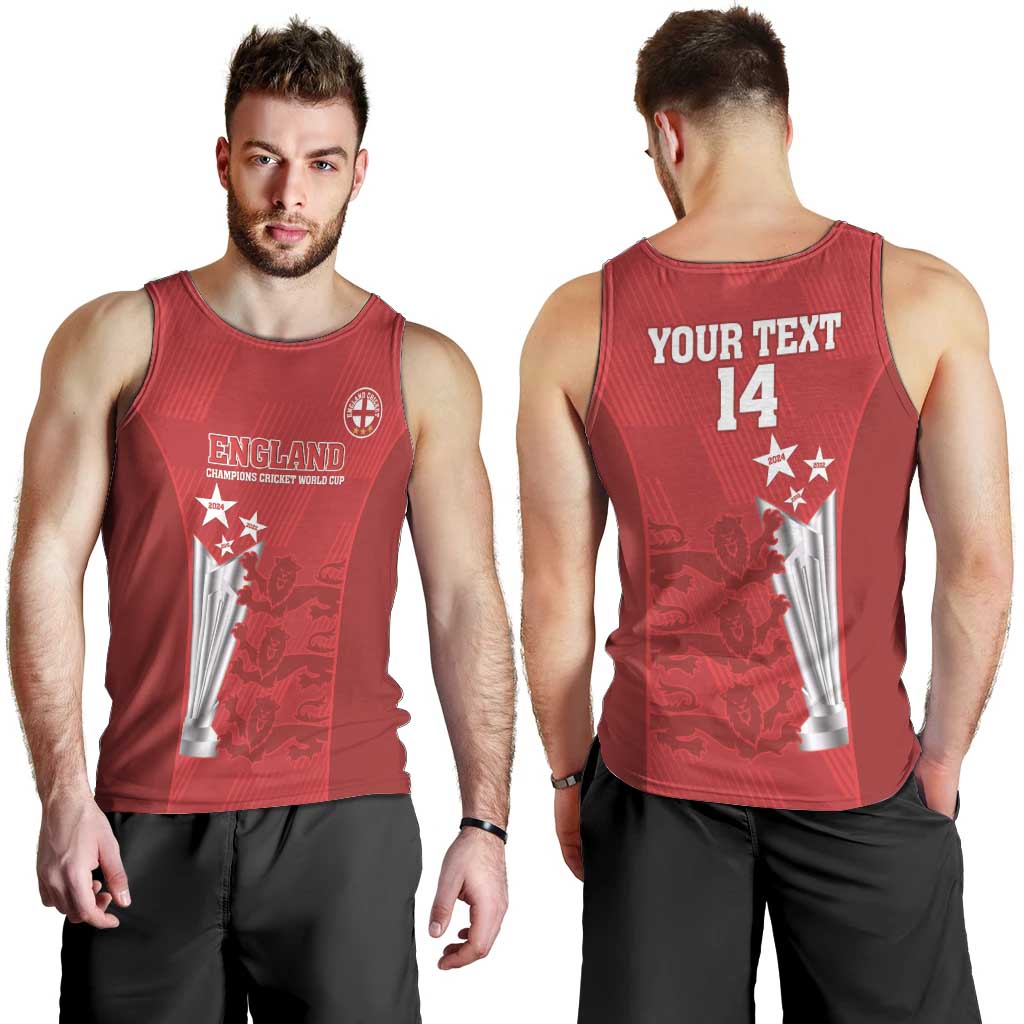 Custom England Cricket Men Tank Top 3rd Champions World Cup Proud - Vibe Hoodie Shop