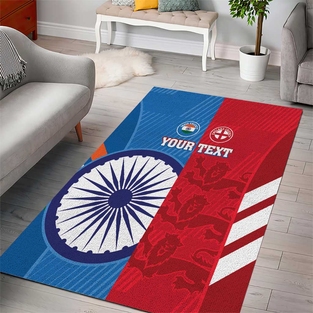 Custom India And England Cricket Area Rug 2024 Together Dynamic Version - Vibe Hoodie Shop