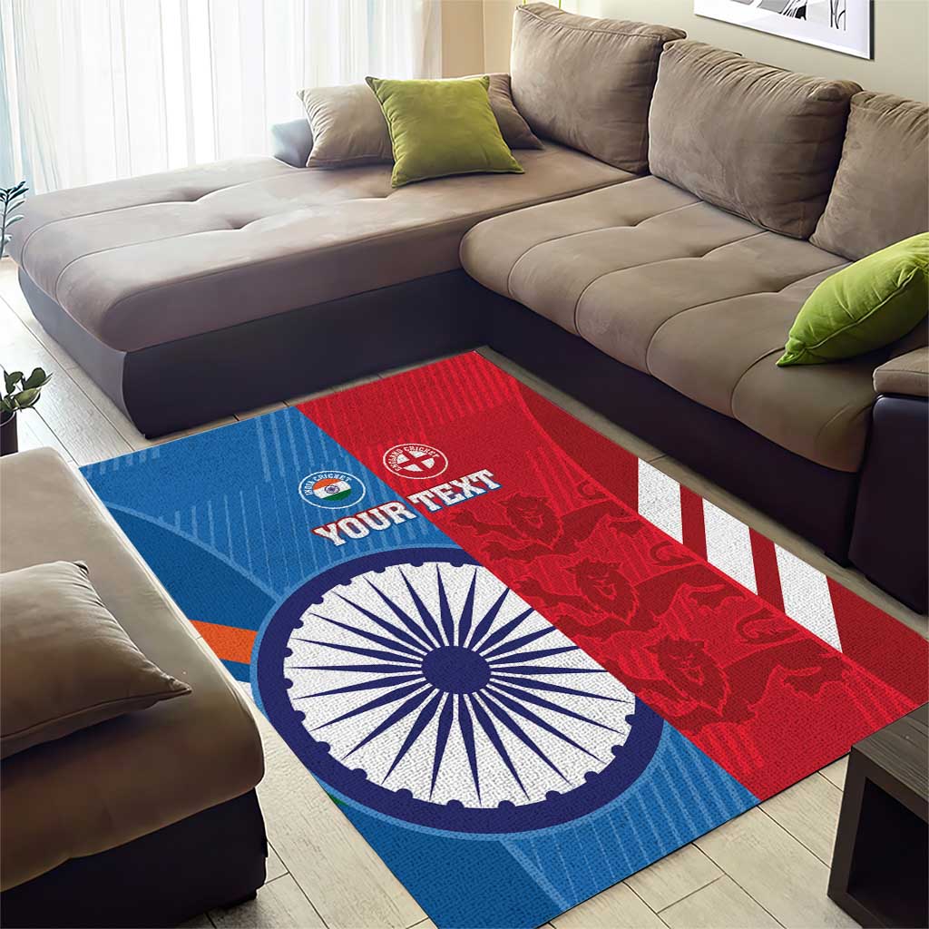 Custom India And England Cricket Area Rug 2024 Together Dynamic Version - Vibe Hoodie Shop