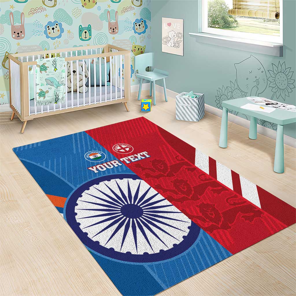 Custom India And England Cricket Area Rug 2024 Together Dynamic Version - Vibe Hoodie Shop