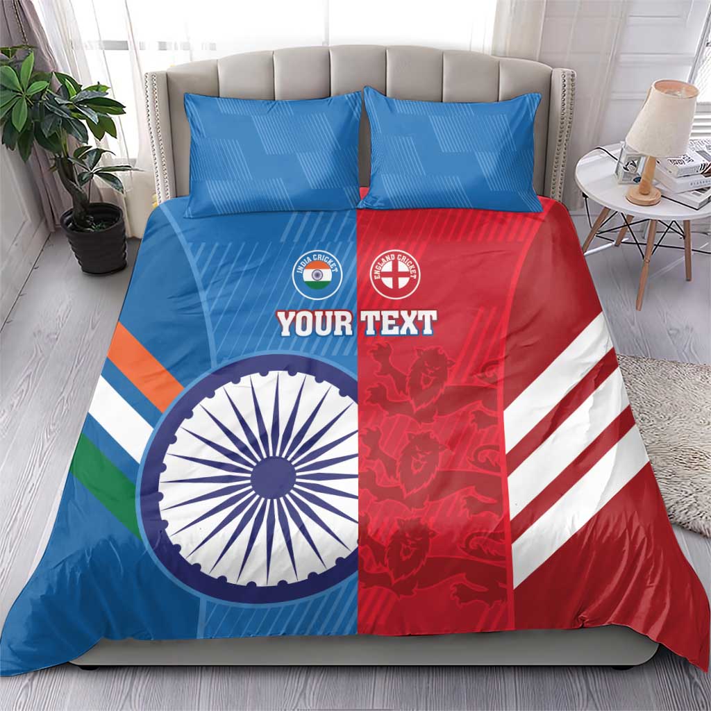 Custom India And England Cricket Bedding Set 2024 Together Dynamic Version - Vibe Hoodie Shop