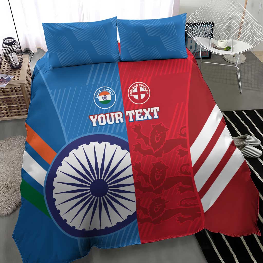 Custom India And England Cricket Bedding Set 2024 Together Dynamic Version - Vibe Hoodie Shop