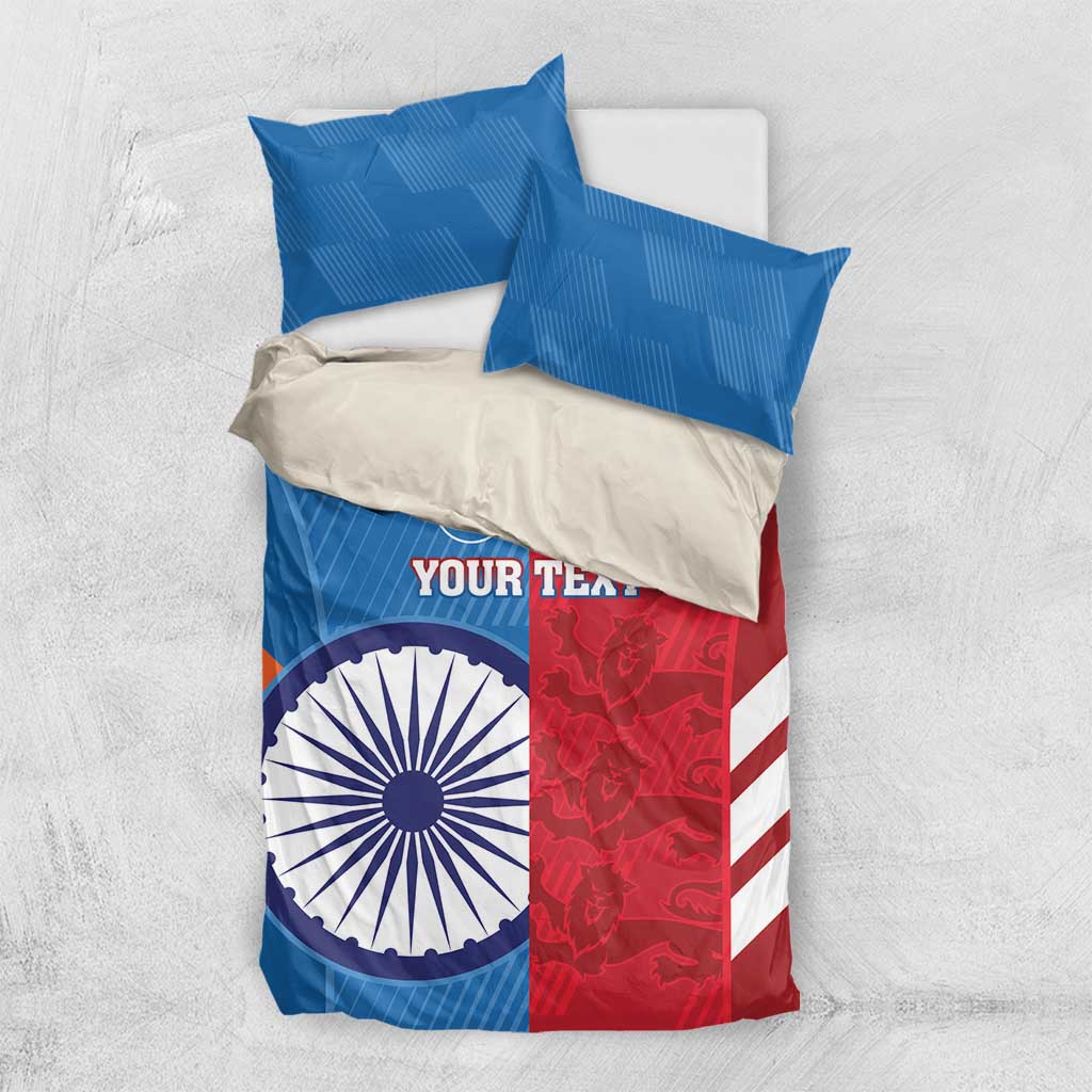 Custom India And England Cricket Bedding Set 2024 Together Dynamic Version - Vibe Hoodie Shop