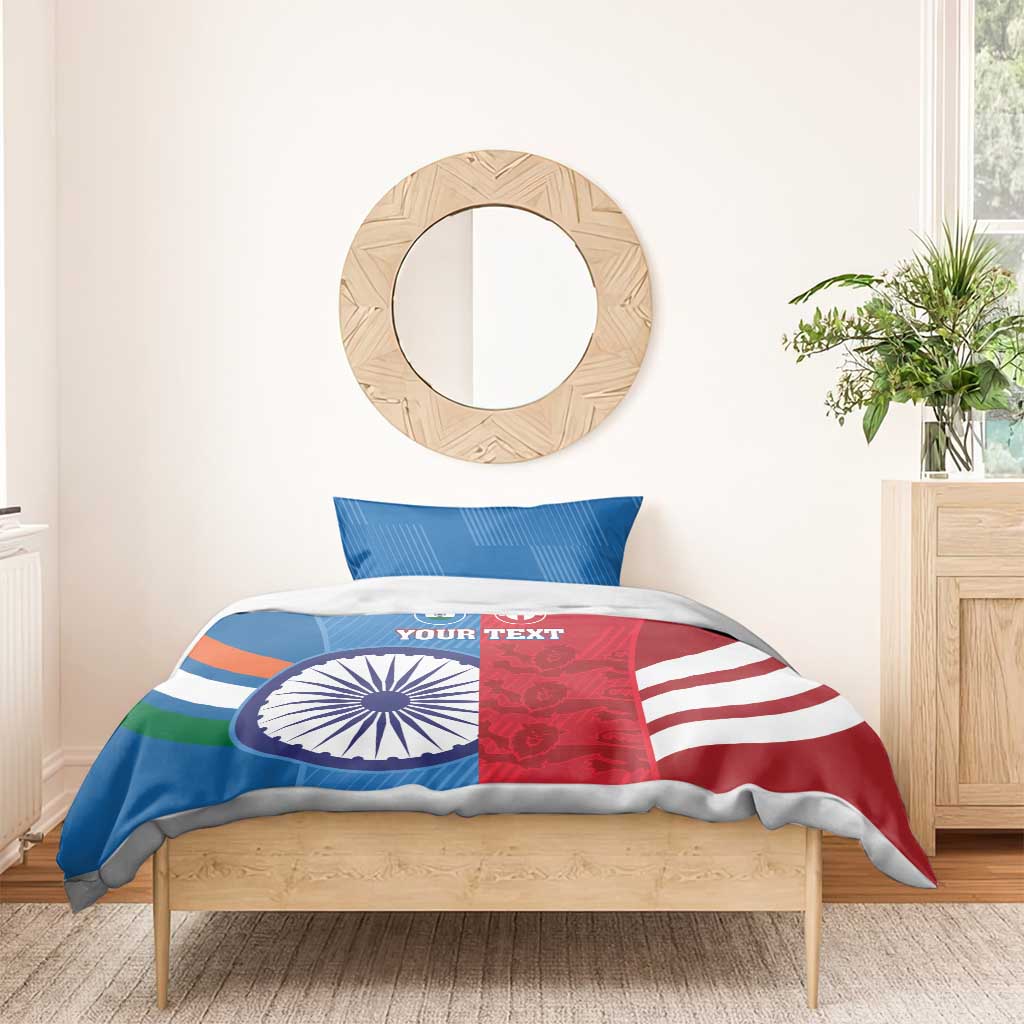 Custom India And England Cricket Bedding Set 2024 Together Dynamic Version - Vibe Hoodie Shop