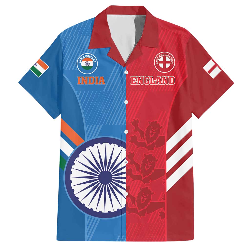 Custom India And England Cricket Hawaiian Shirt 2024 Together Dynamic Version - Vibe Hoodie Shop