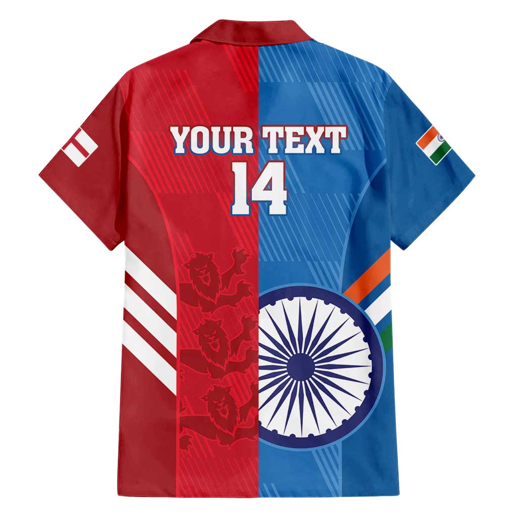 Custom India And England Cricket Hawaiian Shirt 2024 Together Dynamic Version - Vibe Hoodie Shop