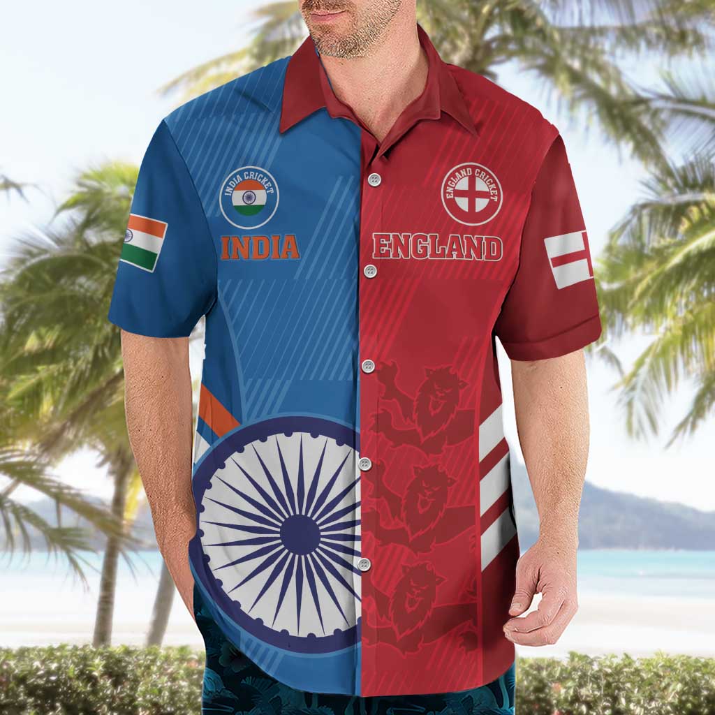 Custom India And England Cricket Hawaiian Shirt 2024 Together Dynamic Version - Vibe Hoodie Shop