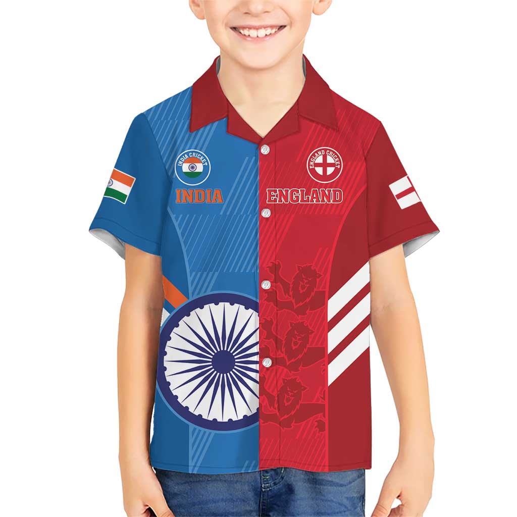 Custom India And England Cricket Hawaiian Shirt 2024 Together Dynamic Version - Vibe Hoodie Shop