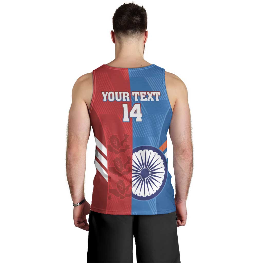 Custom India And England Cricket Men Tank Top 2024 Together Dynamic Version - Vibe Hoodie Shop