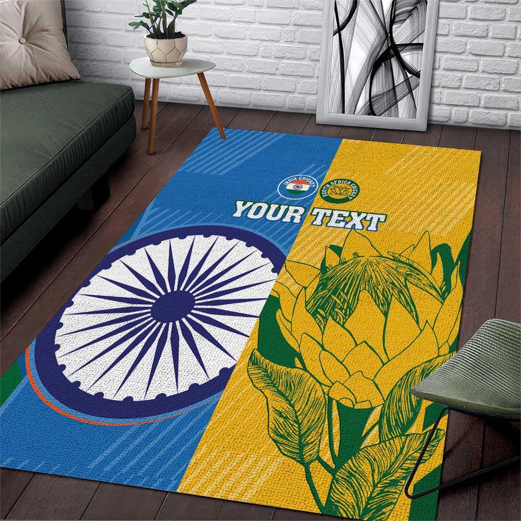 Custom India And South Africa Cricket Area Rug 2024 Together Dynamic Version - Vibe Hoodie Shop