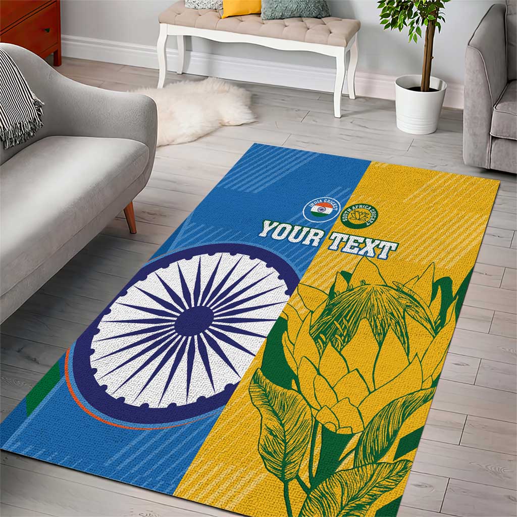 Custom India And South Africa Cricket Area Rug 2024 Together Dynamic Version - Vibe Hoodie Shop