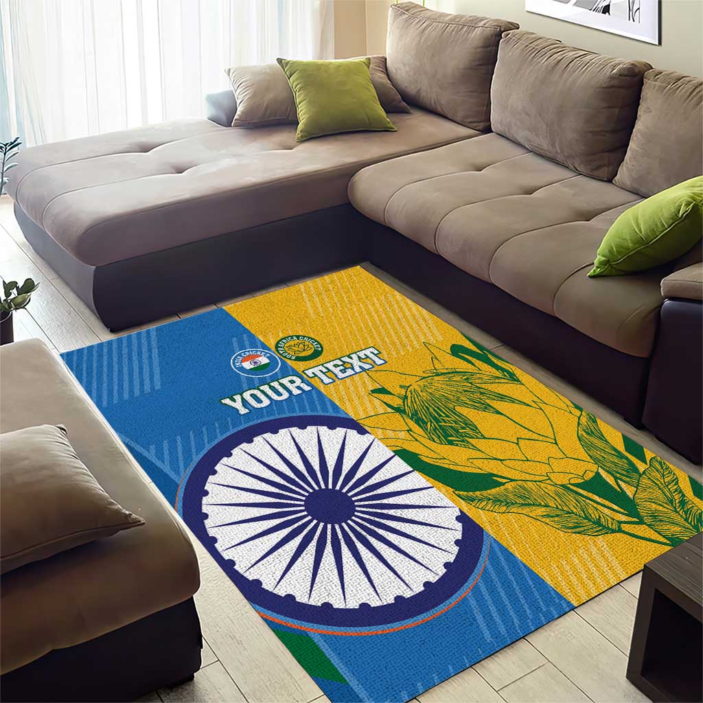 Custom India And South Africa Cricket Area Rug 2024 Together Dynamic Version - Vibe Hoodie Shop