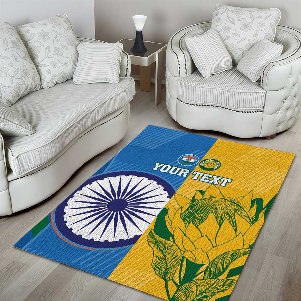 Custom India And South Africa Cricket Area Rug 2024 Together Dynamic Version - Vibe Hoodie Shop