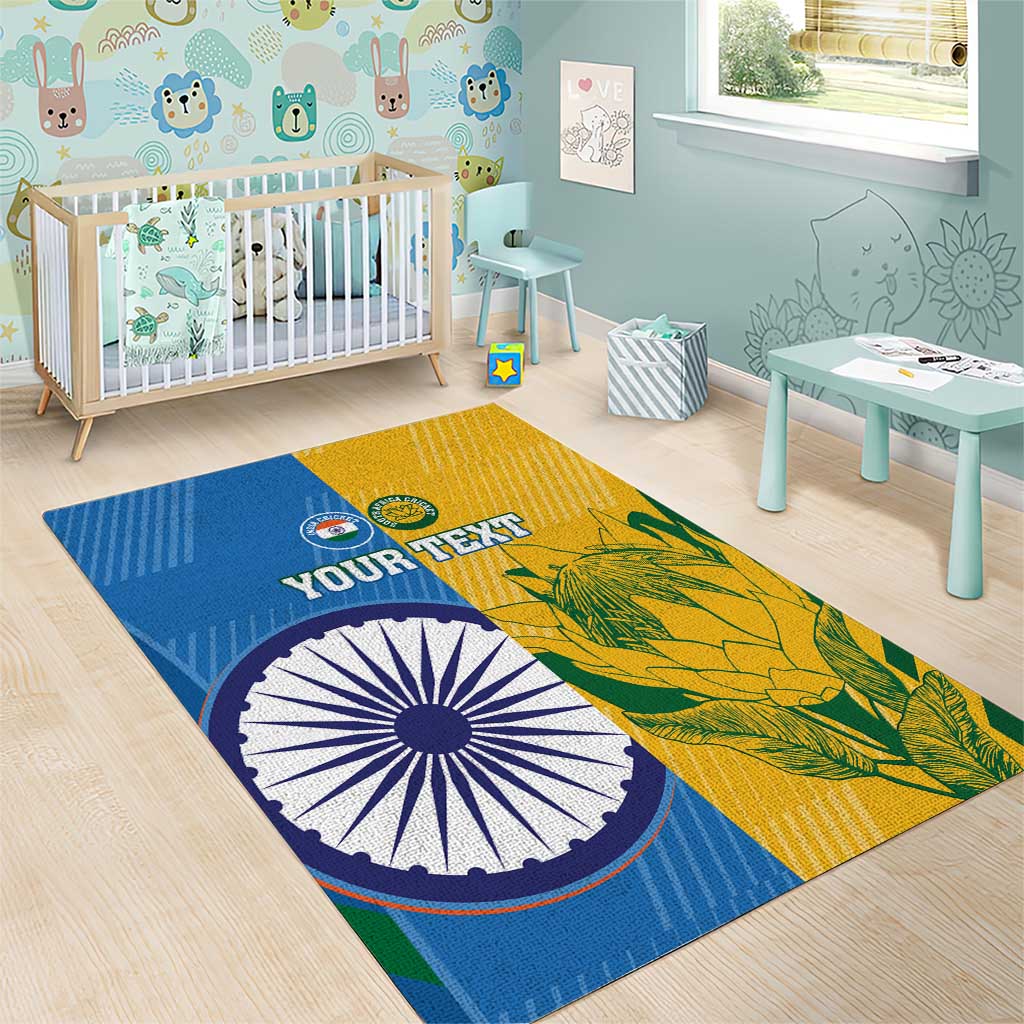 Custom India And South Africa Cricket Area Rug 2024 Together Dynamic Version - Vibe Hoodie Shop