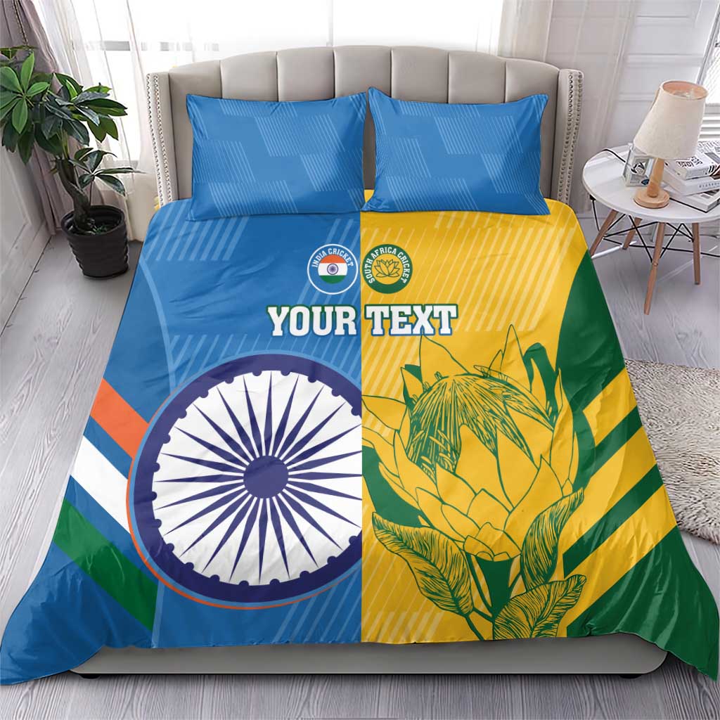 Custom India And South Africa Cricket Bedding Set 2024 Together Dynamic Version - Vibe Hoodie Shop