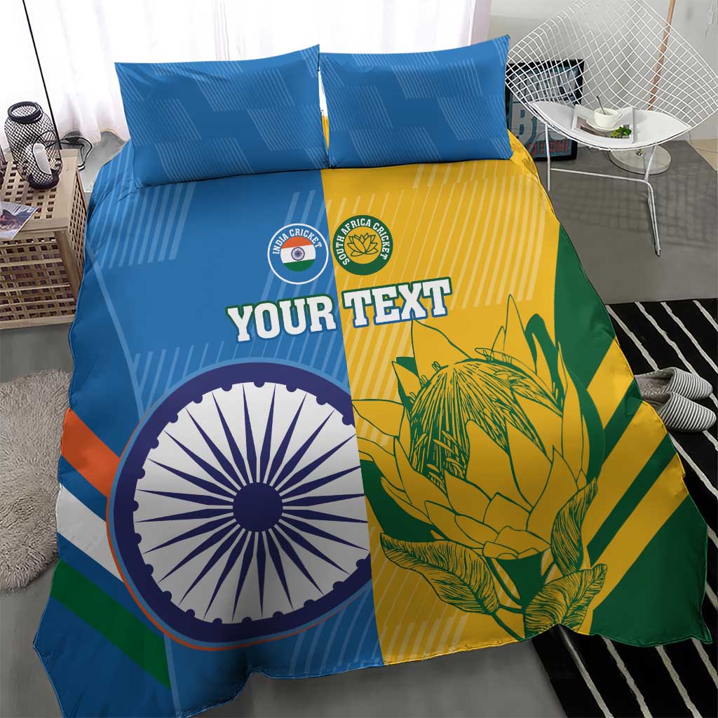Custom India And South Africa Cricket Bedding Set 2024 Together Dynamic Version - Vibe Hoodie Shop