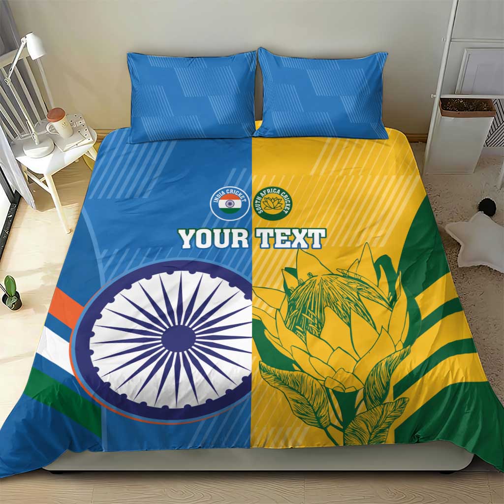 Custom India And South Africa Cricket Bedding Set 2024 Together Dynamic Version - Vibe Hoodie Shop