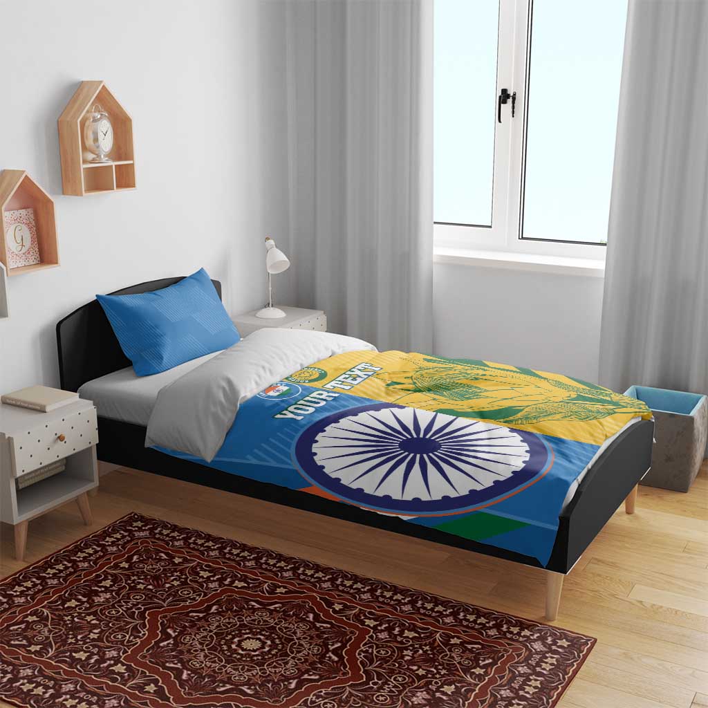 Custom India And South Africa Cricket Bedding Set 2024 Together Dynamic Version - Vibe Hoodie Shop