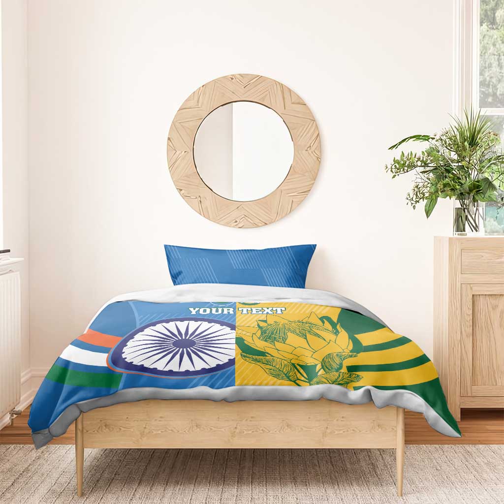 Custom India And South Africa Cricket Bedding Set 2024 Together Dynamic Version - Vibe Hoodie Shop