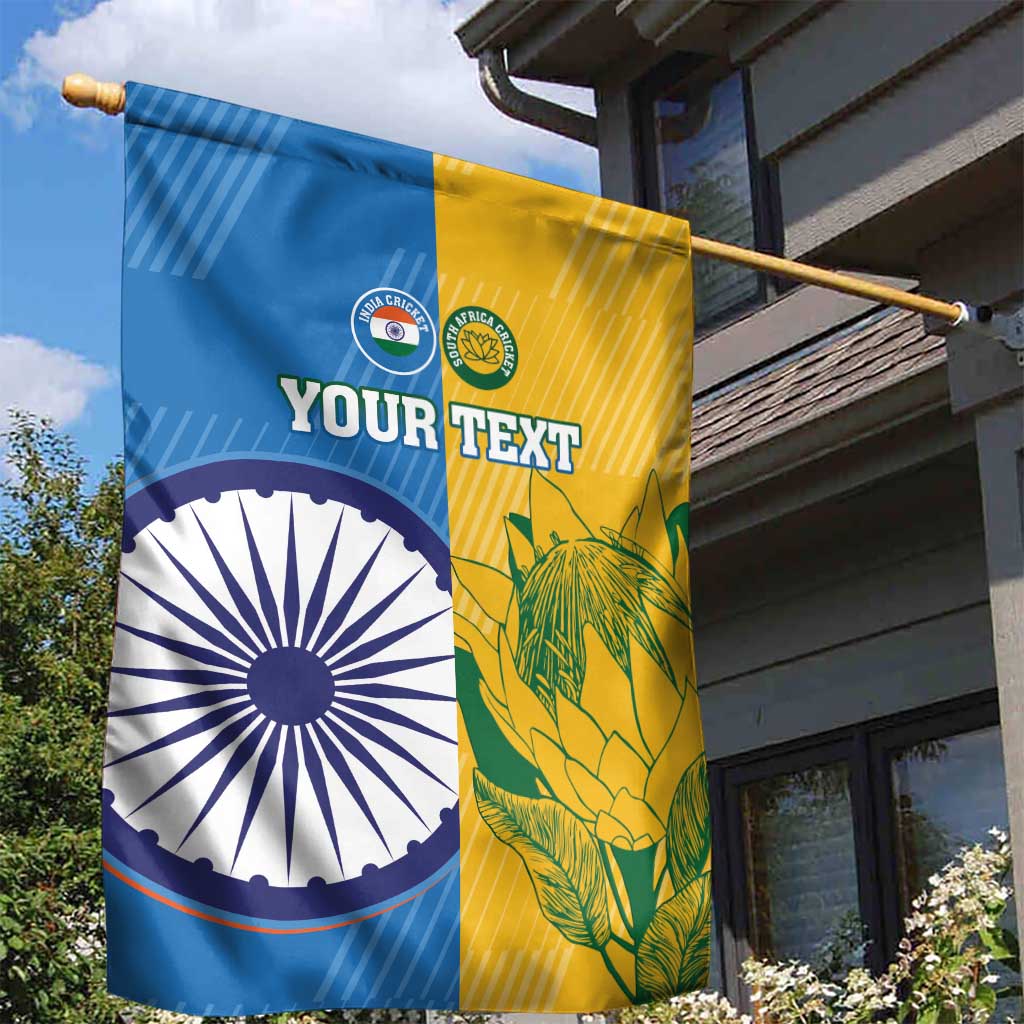 Custom India And South Africa Cricket Garden Flag 2024 Together Dynamic Version - Vibe Hoodie Shop