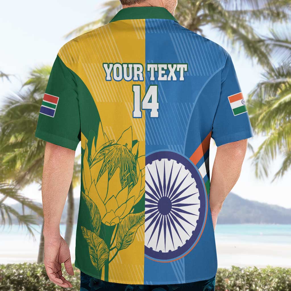 Custom India And South Africa Cricket Hawaiian Shirt 2024 Together Dynamic Version - Vibe Hoodie Shop