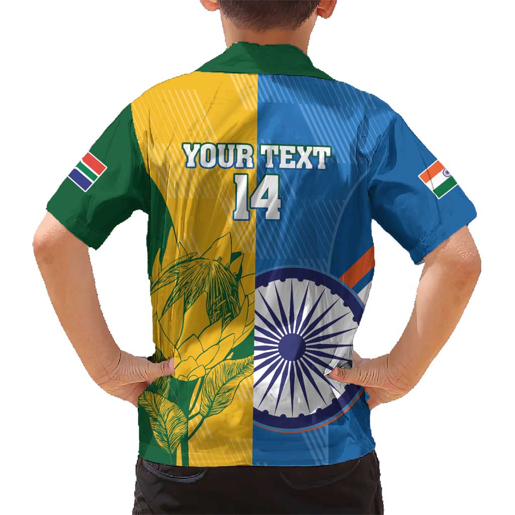 Custom India And South Africa Cricket Hawaiian Shirt 2024 Together Dynamic Version - Vibe Hoodie Shop