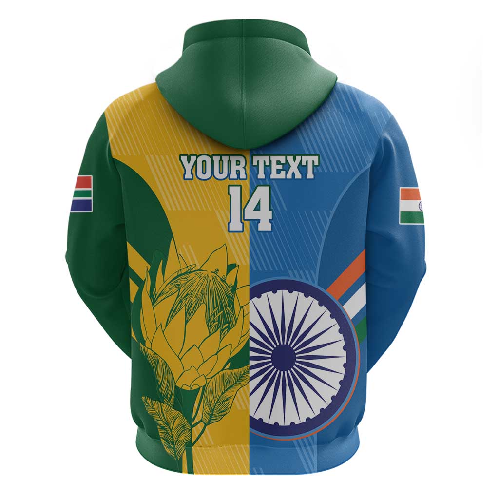 Custom India And South Africa Cricket Hoodie 2024 Together Dynamic Version - Vibe Hoodie Shop