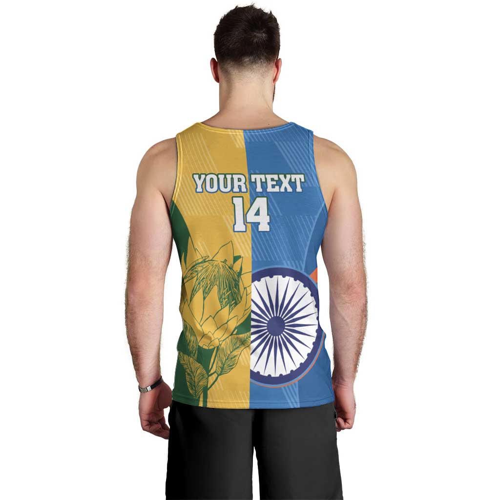Custom India And South Africa Cricket Men Tank Top 2024 Together Dynamic Version - Vibe Hoodie Shop