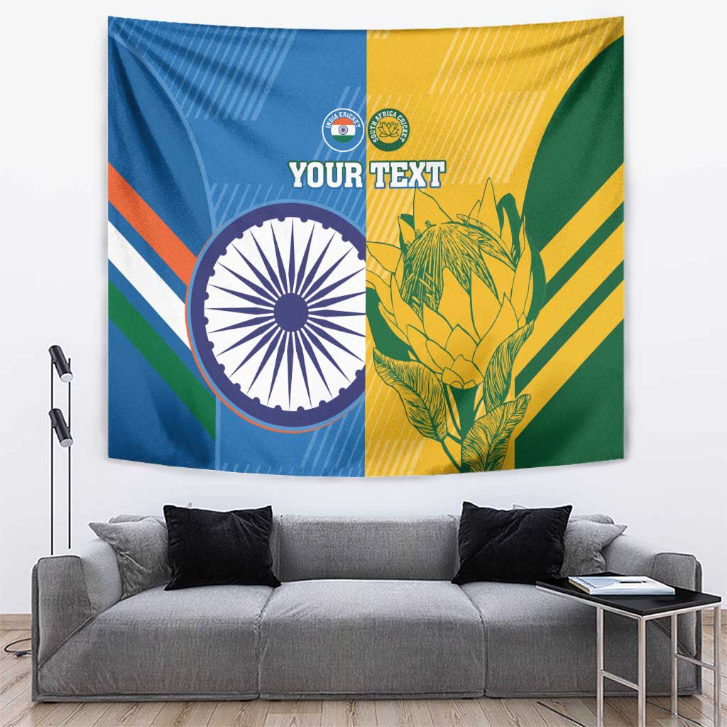 Custom India And South Africa Cricket Tapestry 2024 Together Dynamic Version - Vibe Hoodie Shop