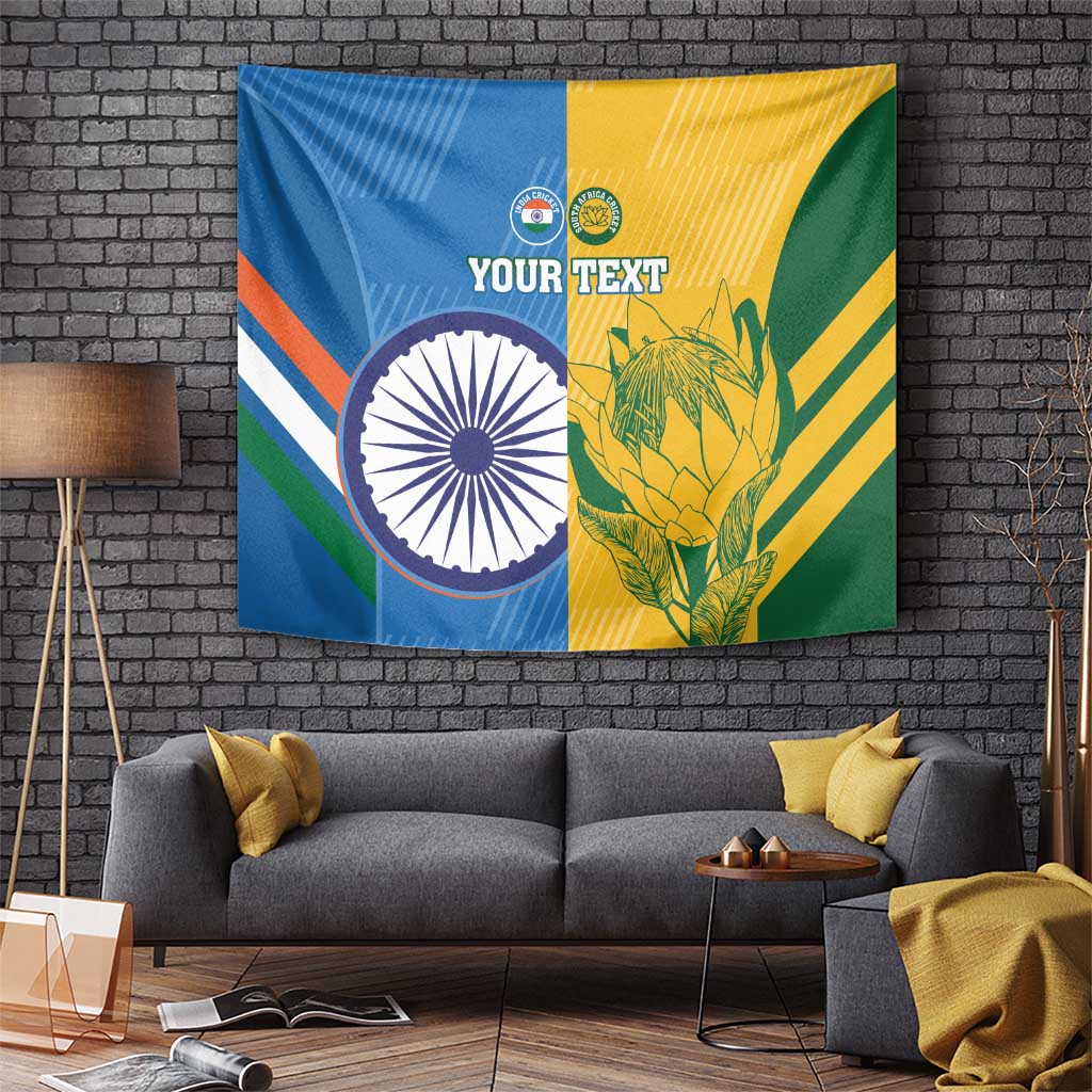 Custom India And South Africa Cricket Tapestry 2024 Together Dynamic Version - Vibe Hoodie Shop