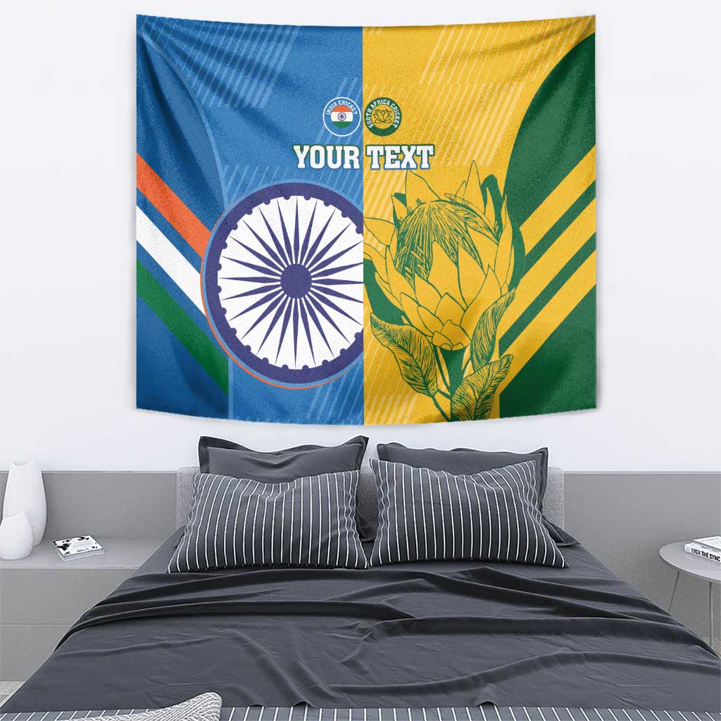 Custom India And South Africa Cricket Tapestry 2024 Together Dynamic Version - Vibe Hoodie Shop