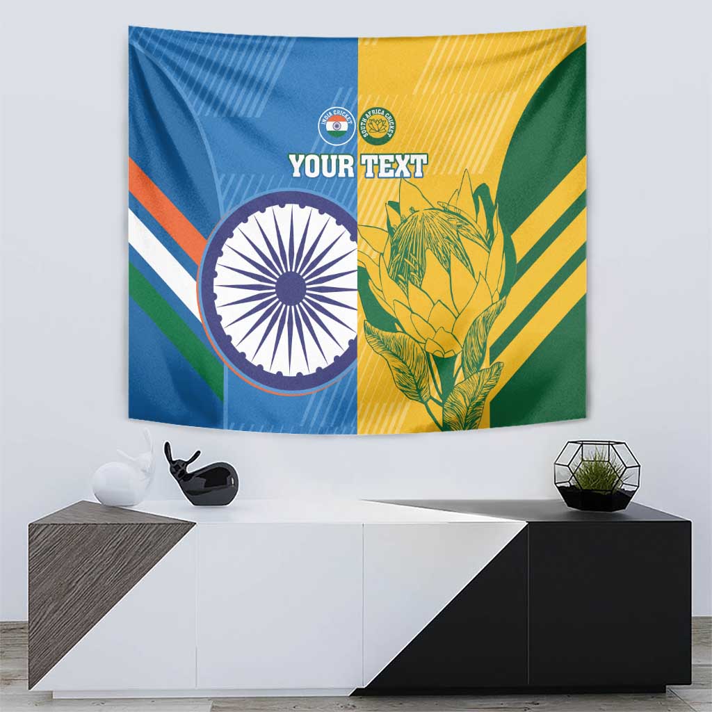 Custom India And South Africa Cricket Tapestry 2024 Together Dynamic Version - Vibe Hoodie Shop