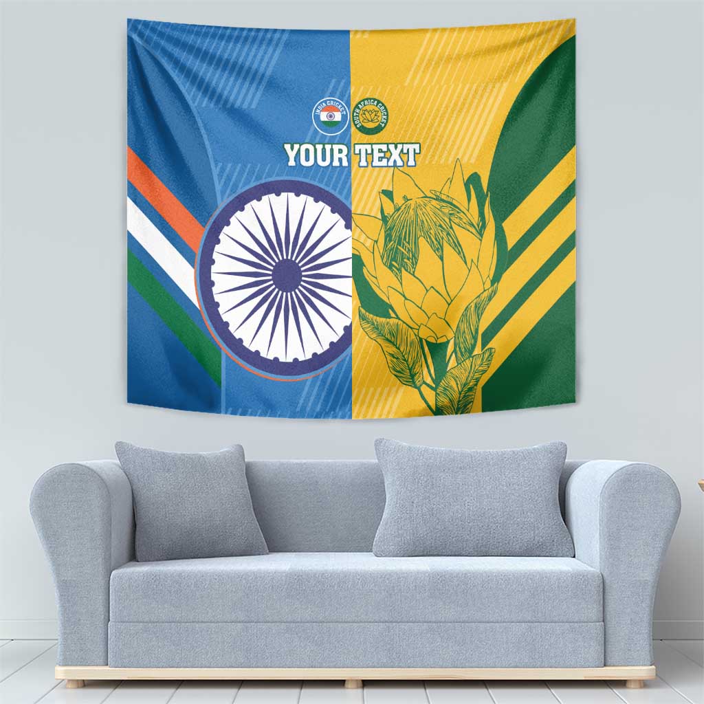 Custom India And South Africa Cricket Tapestry 2024 Together Dynamic Version - Vibe Hoodie Shop