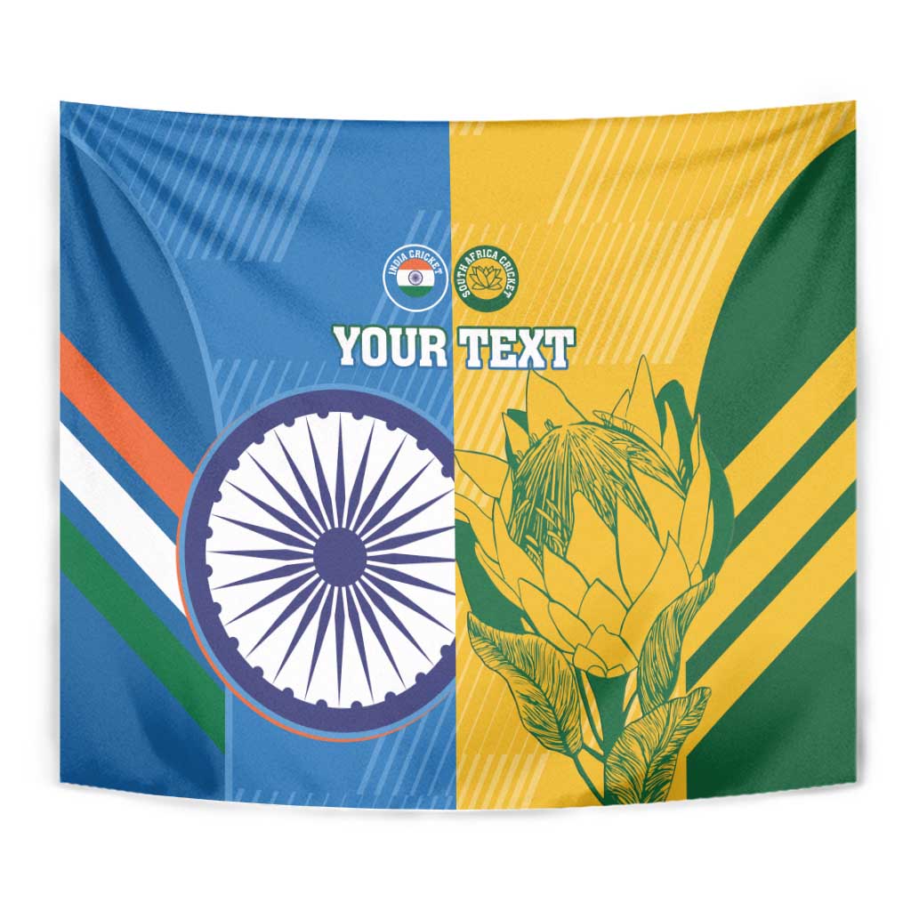 Custom India And South Africa Cricket Tapestry 2024 Together Dynamic Version - Vibe Hoodie Shop