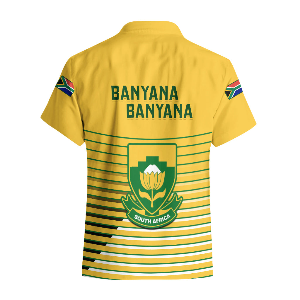 South Africa Soccer Hawaiian Shirt 2023 World Cup Go Banyana Banyana Yellow - Vibe Hoodie Shop