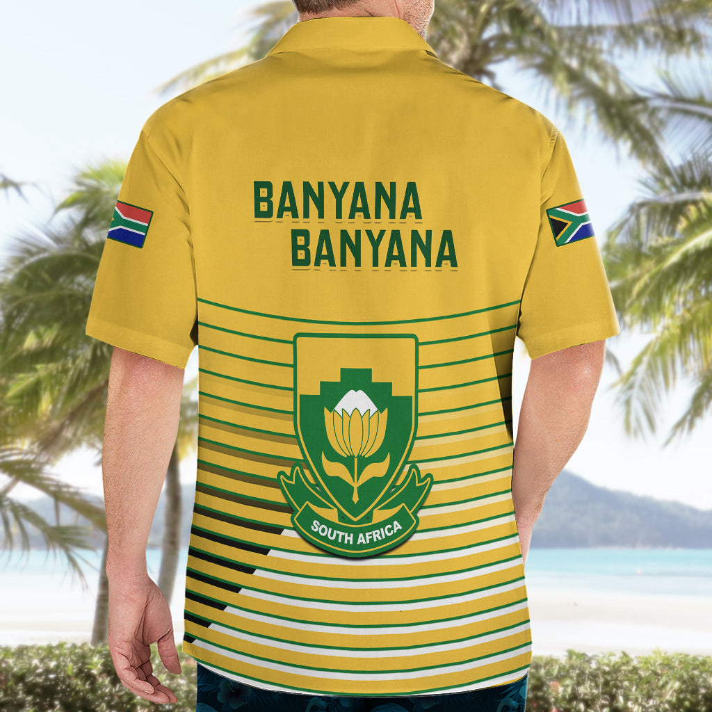 South Africa Soccer Hawaiian Shirt 2023 World Cup Go Banyana Banyana Yellow - Vibe Hoodie Shop