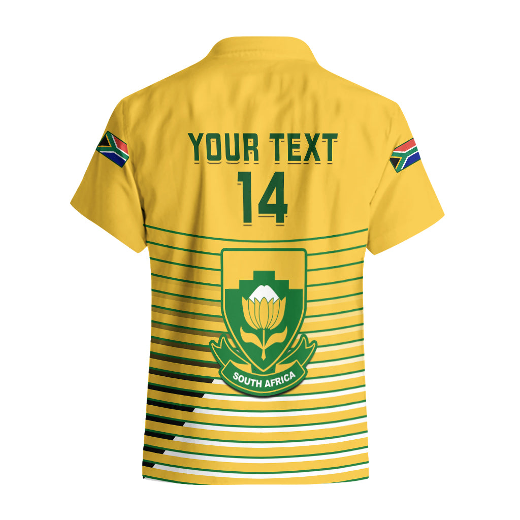 Custom South Africa Soccer Hawaiian Shirt 2023 World Cup Go Banyana Banyana Yellow - Vibe Hoodie Shop