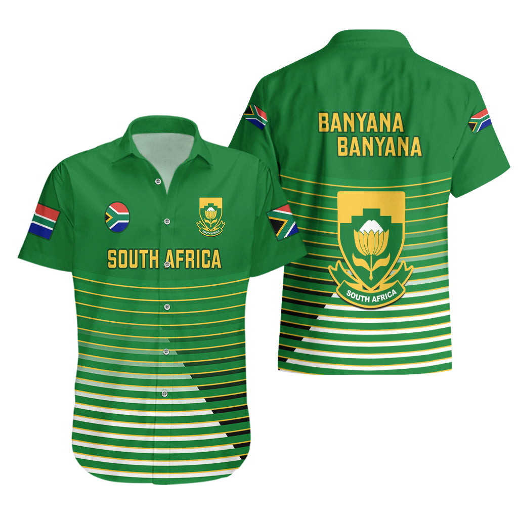 South Africa Soccer Hawaiian Shirt 2023 World Cup Go Banyana Banyana Green - Vibe Hoodie Shop
