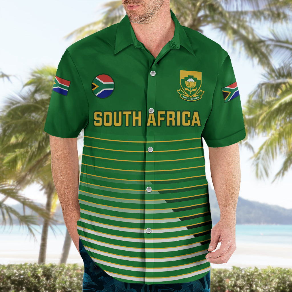 South Africa Soccer Hawaiian Shirt 2023 World Cup Go Banyana Banyana Green - Vibe Hoodie Shop