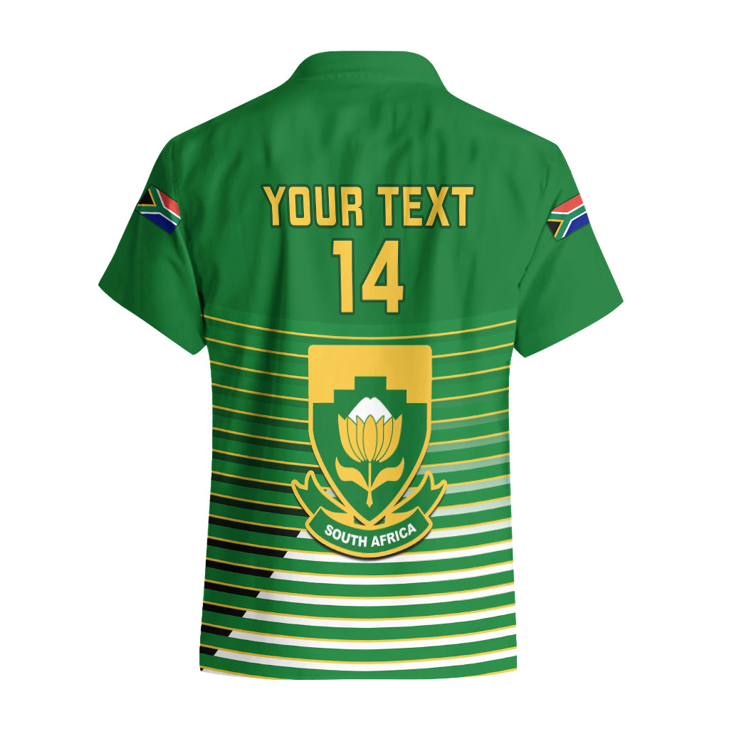 Custom South Africa Soccer Hawaiian Shirt 2023 World Cup Go Banyana Banyana Green - Vibe Hoodie Shop