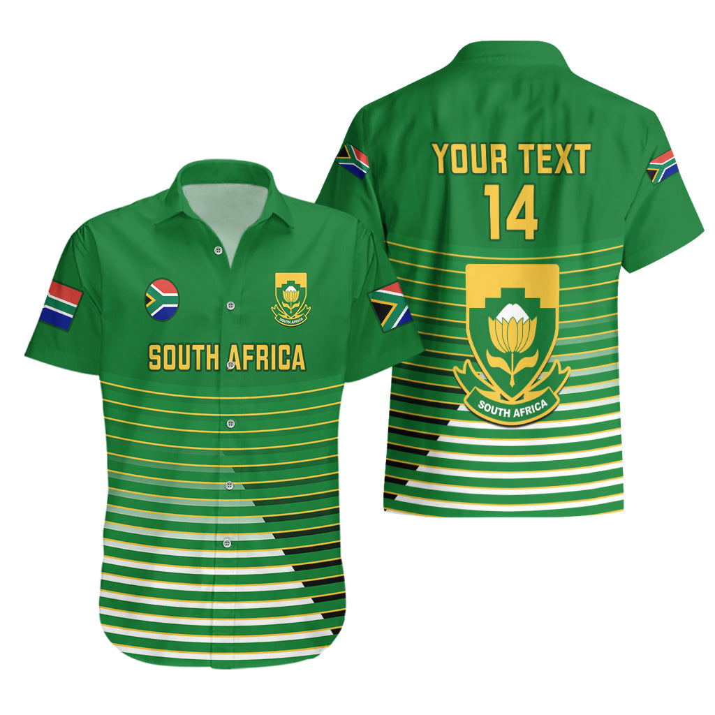 Custom South Africa Soccer Hawaiian Shirt 2023 World Cup Go Banyana Banyana Green - Vibe Hoodie Shop