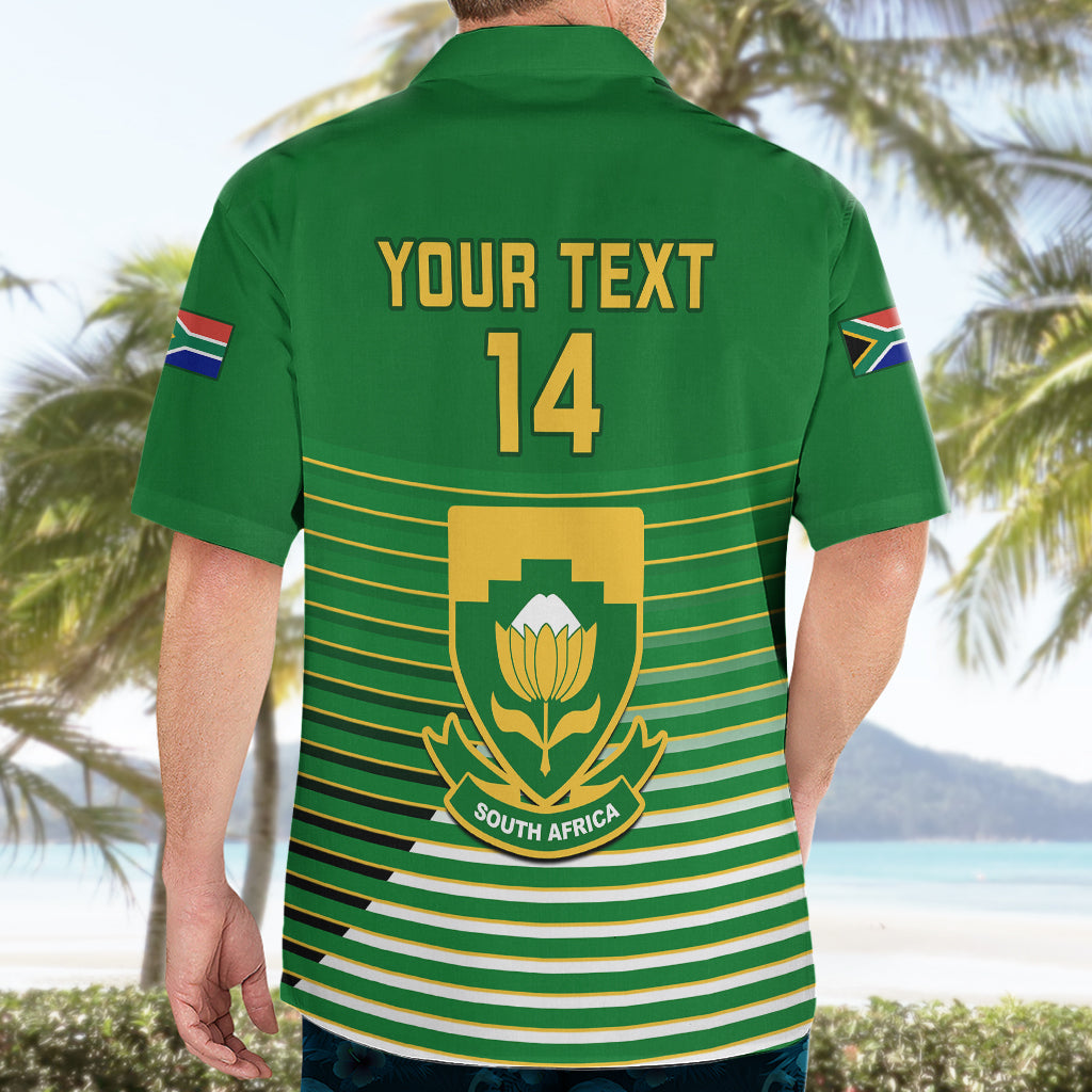Custom South Africa Soccer Hawaiian Shirt 2023 World Cup Go Banyana Banyana Green - Vibe Hoodie Shop